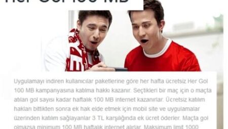 Turkcell Goller Cepte Bedava İnternet